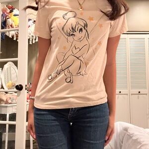 Cream Tinker Bell Disney Graphic Tee